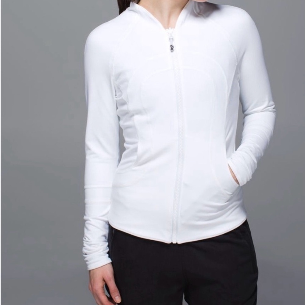Lululemon Find Your Bliss Jacket Reversible Mesh Zip Up Cream White